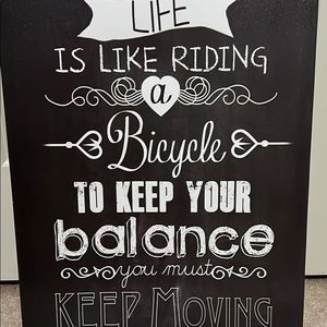 Canvas Print- Life is like a bicycle